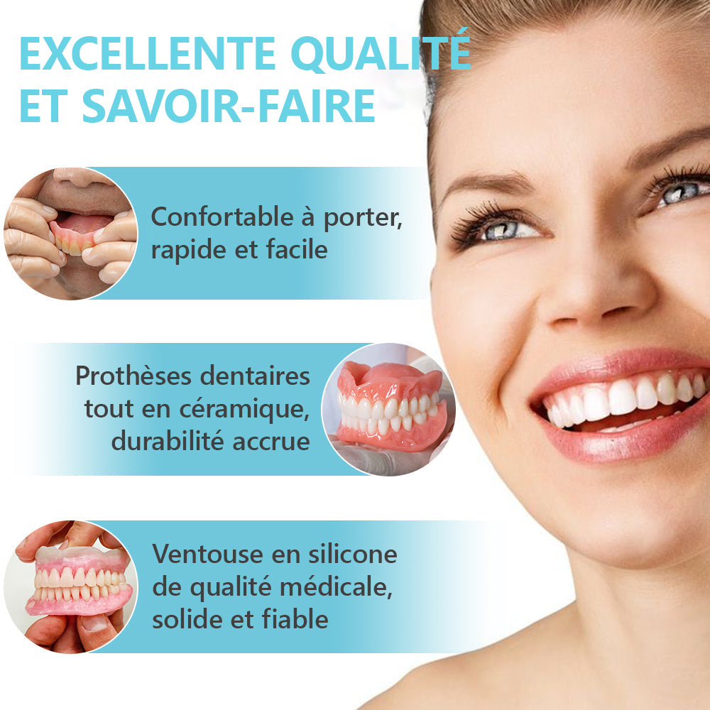 Boutique Officielle | 🌟Ensemble Complet de Dentiers en Silicone HEATWOLF® 🧑🏼⚕️Recommandé par l’Association Dentaire Française (ADF)