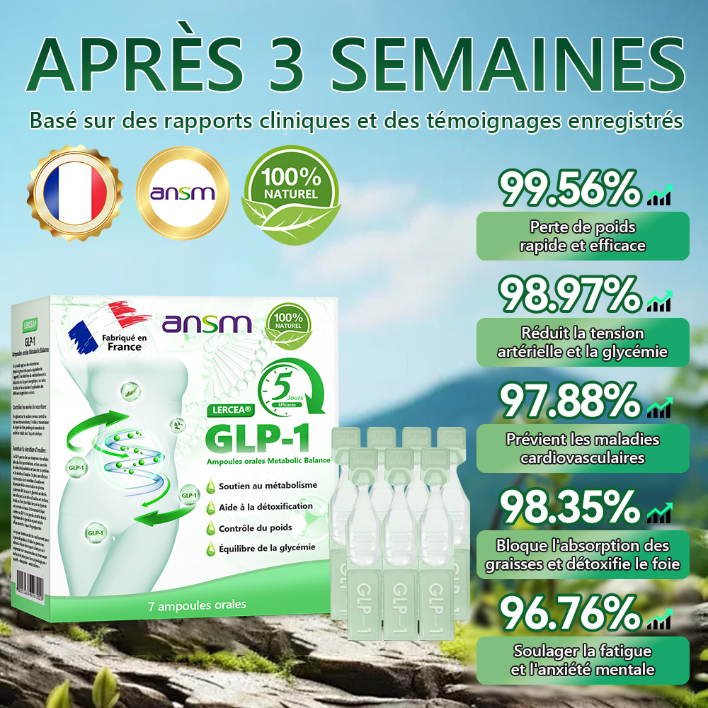 Boutique Officielle👨⚕️𝐋𝐄𝑹𝑪𝐄𝐀® Ampoules Orales Équilibre Métabolique GLP-1💟Obésité, maladies cardiovasculaires, diabète, apnée du sommeil, troubles articulaires et autres affections💟