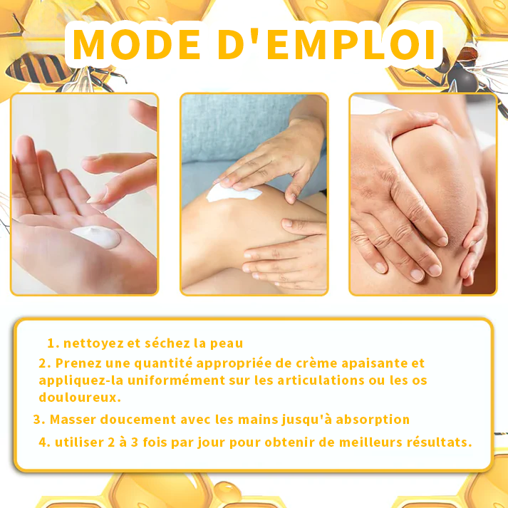 👨‍⚕🔬 Aeehfeng™ Venin d'abeille Crème Avancée pour le Traitement des Articulations et des Os (Spécialisé dans les maladies orthopédiques et les douleurs articulaires)