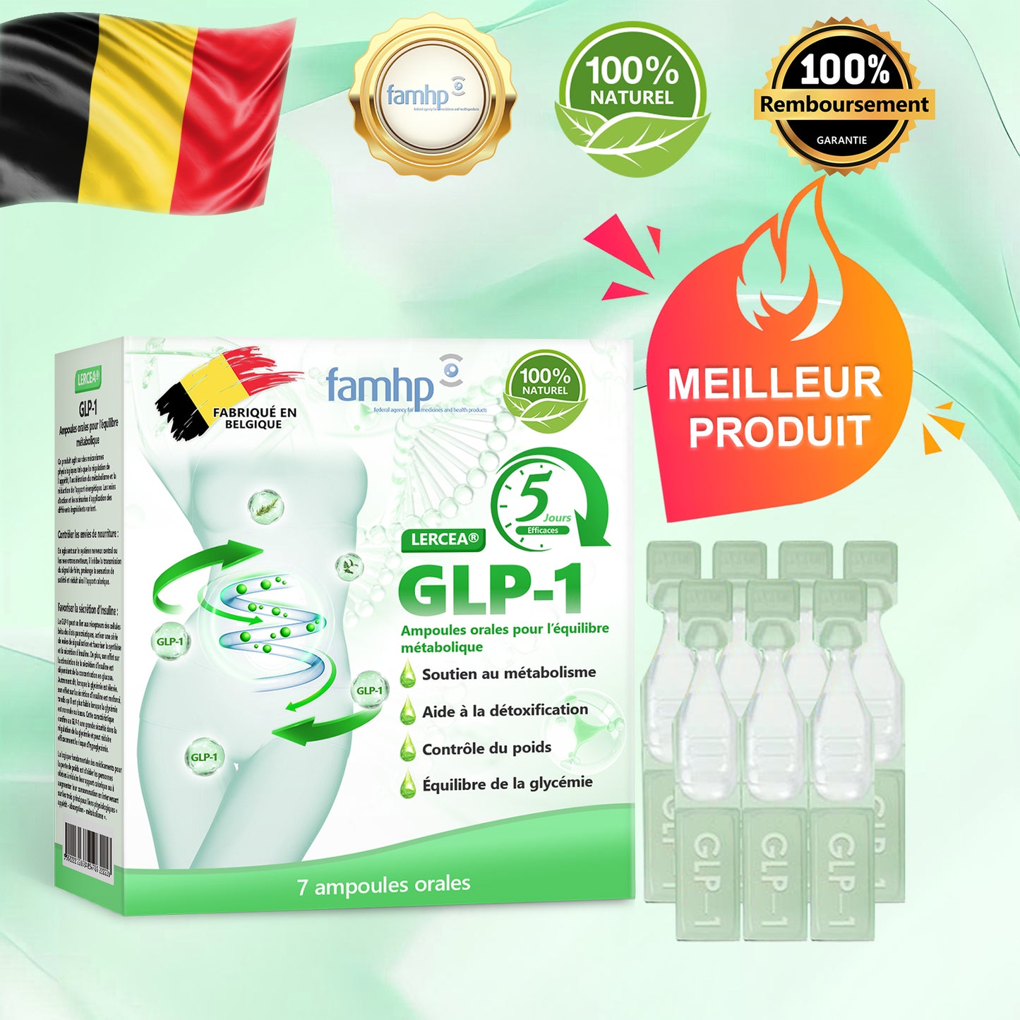 𝑩𝒐𝒖𝒕𝒊𝒒𝒖𝒆📷𝑶𝒇𝒇𝒊𝒄𝒊𝒆𝒍𝒍𝒆🌿|𝐋𝐄𝑹𝑪𝐄𝐀® Ampoules Orales Équilibre Métabolique GLP-1 Obésité, maladies cardiovasculaires, diabète, apnée du sommeil, troubles articulaires et autres affections