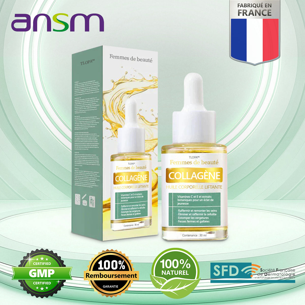 𝐑𝐞𝐜𝐨𝐦𝐦𝐚𝐧𝐝é 𝐩𝐚𝐫 𝐝𝐞𝐬 𝐦é𝐝𝐞𝐜𝐢𝐧𝐬｜✨𝐓𝐋𝐎𝐏𝐀™ 𝐁𝐞𝐚𝐮𝐭𝐲𝐖𝐨𝐦𝐞𝐧 𝐇𝐮𝐢𝐥𝐞 𝐜𝐨𝐫𝐩𝐨𝐫𝐞𝐥𝐥𝐞 𝐥𝐢𝐟𝐭𝐚𝐧𝐭𝐞 𝐚𝐮 𝐜𝐨𝐥𝐥𝐚𝐠è𝐧𝐞 (𝐑é𝐬𝐮𝐥𝐭𝐚𝐭𝐬 𝐯𝐢𝐬𝐢𝐛𝐥𝐞𝐬 𝐞𝐧 𝐬𝐞𝐮𝐥𝐞𝐦𝐞𝐧𝐭 𝟕 𝐣𝐨𝐮𝐫𝐬) 𝐂𝐨𝐧𝐯𝐢𝐞𝐧𝐭 𝐩𝐨𝐮𝐫 : 𝐫𝐞𝐥â𝐜𝐡𝐞𝐦𝐞𝐧𝐭 𝐜𝐮𝐭𝐚𝐧é, 𝐢𝐧𝐟𝐥𝐚𝐦𝐦𝐚𝐭𝐢𝐨𝐧𝐬 𝐝𝐞 𝐥𝐚 𝐩𝐞𝐚𝐮, 𝐯𝐞𝐫𝐫𝐮𝐞𝐬, 𝐯𝐚𝐫𝐢𝐜𝐞𝐬 𝐞𝐭 𝐝𝐢𝐯𝐞𝐫𝐬 𝐩𝐫𝐨𝐛𝐥è𝐦𝐞𝐬 𝐜𝐮𝐭𝐚𝐧é𝐬 🎗️