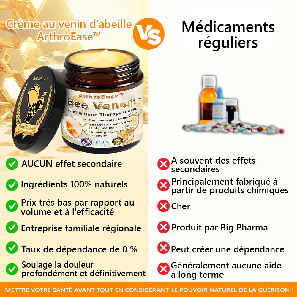 ArthroEase Bee Venom Joint and Bone Arthritis Therapy Cream⭐(Spécialement pour les personnes âgées et recommandé par l'AAOS)