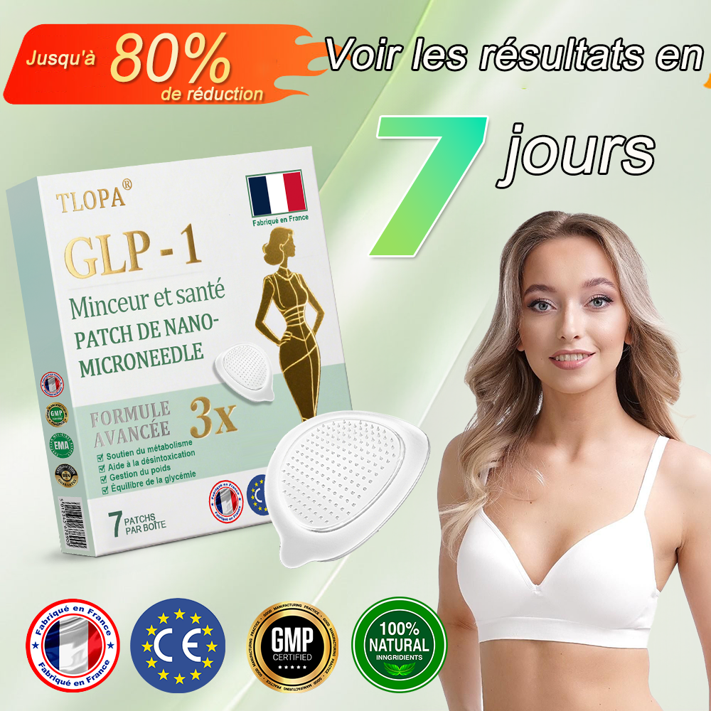 【Dernier jour de promotion -60% 💜】TLOPA® Patch Minceur & Santé NANO MICRONEEDLE Tirzépatide-NIDDK💜（Zéro Douleur, Libération 24h/24 | Perdez 9 kg Rapidement | Réduction de 90 % du Sucre）