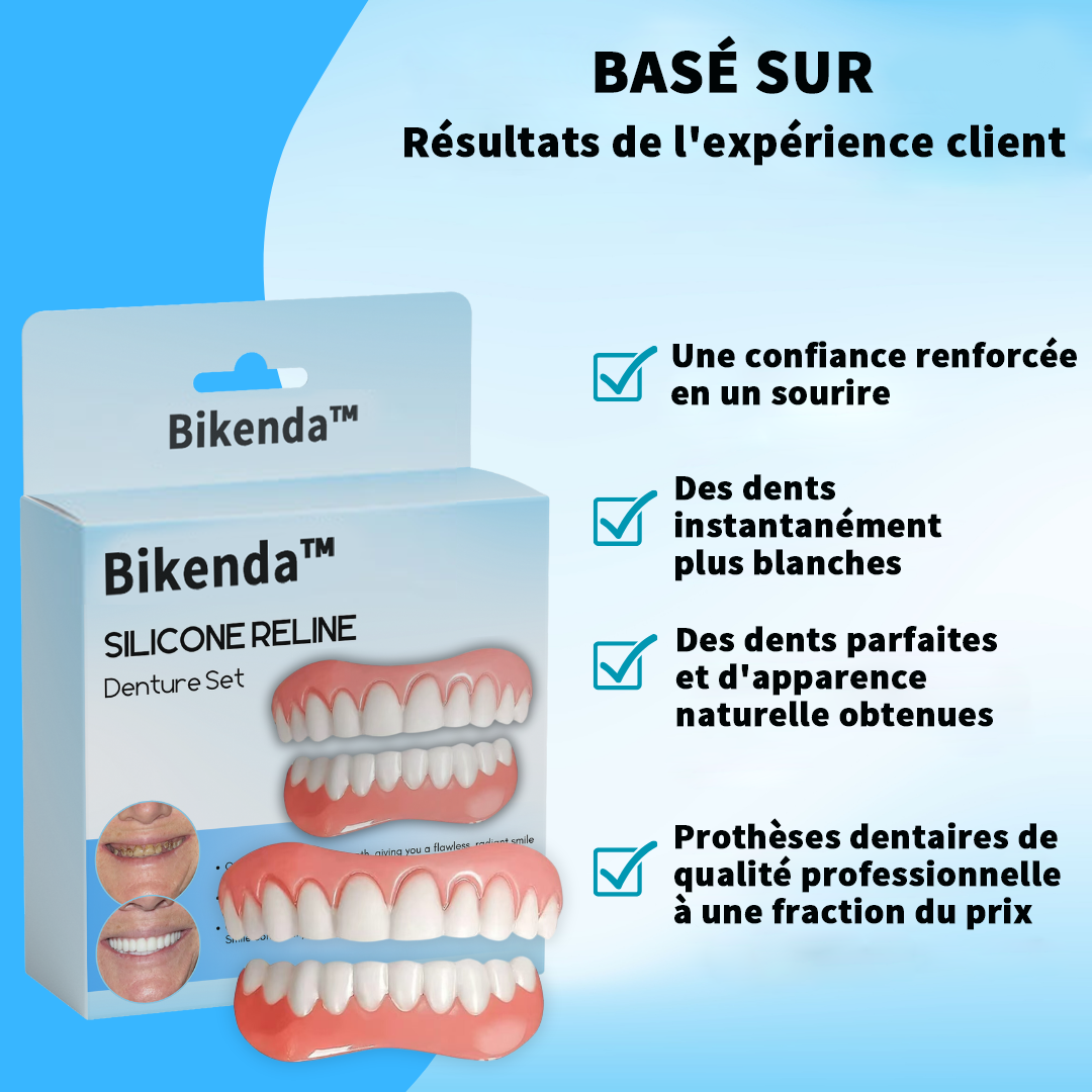 Bikenda™ Kit de Rebasage en Silicone pour Prothèses Dentaires