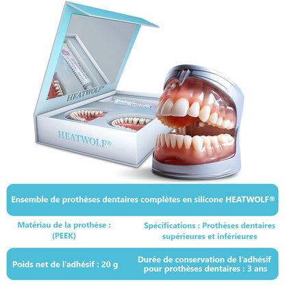 Boutique Officielle | 🌟Ensemble Complet de Dentiers en Silicone HEATWOLF® 🧑🏼‍⚕️Recommandé par l’Association Dentaire Française (ADF)