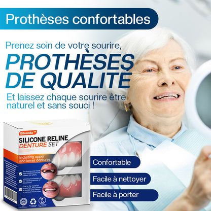 Bikenda™ Ensemble de silicone pour reline de prothèses dentaires (certifié ADA)🎉🎉