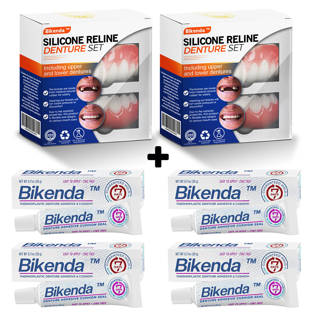 Bikenda™ Ensemble de silicone pour reline de prothèses dentaires (certifié ADA)🎉🎉