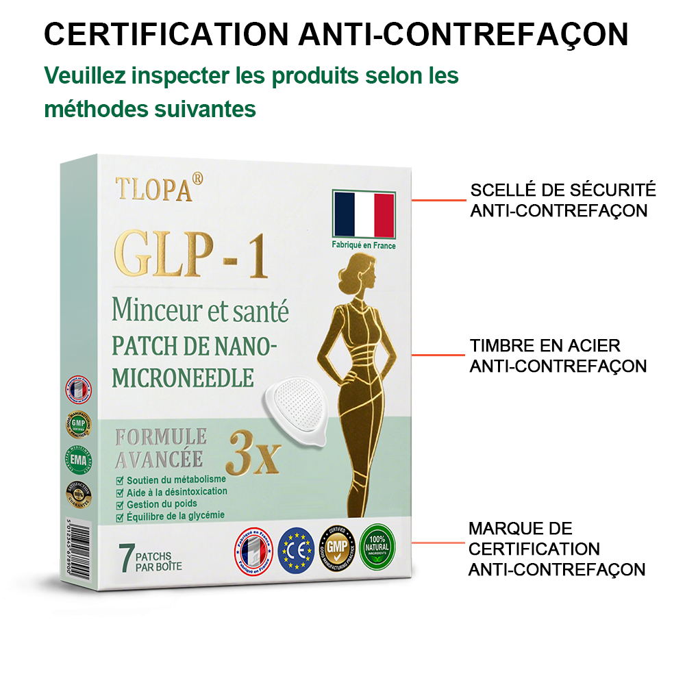 【Dernier jour de promotion -60% 💜】TLOPA® Patch Minceur & Santé NANO MICRONEEDLE Tirzépatide-NIDDK💜（Zéro Douleur, Libération 24h/24 | Perdez 9 kg Rapidement | Réduction de 90 % du Sucre）