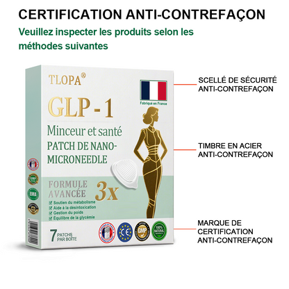 【Dernier jour de promotion -60% 💜】TLOPA® Patch Minceur & Santé NANO MICRONEEDLE Tirzépatide-NIDDK💜（Zéro Douleur, Libération 24h/24 | Perdez 9 kg Rapidement | Réduction de 90 % du Sucre）