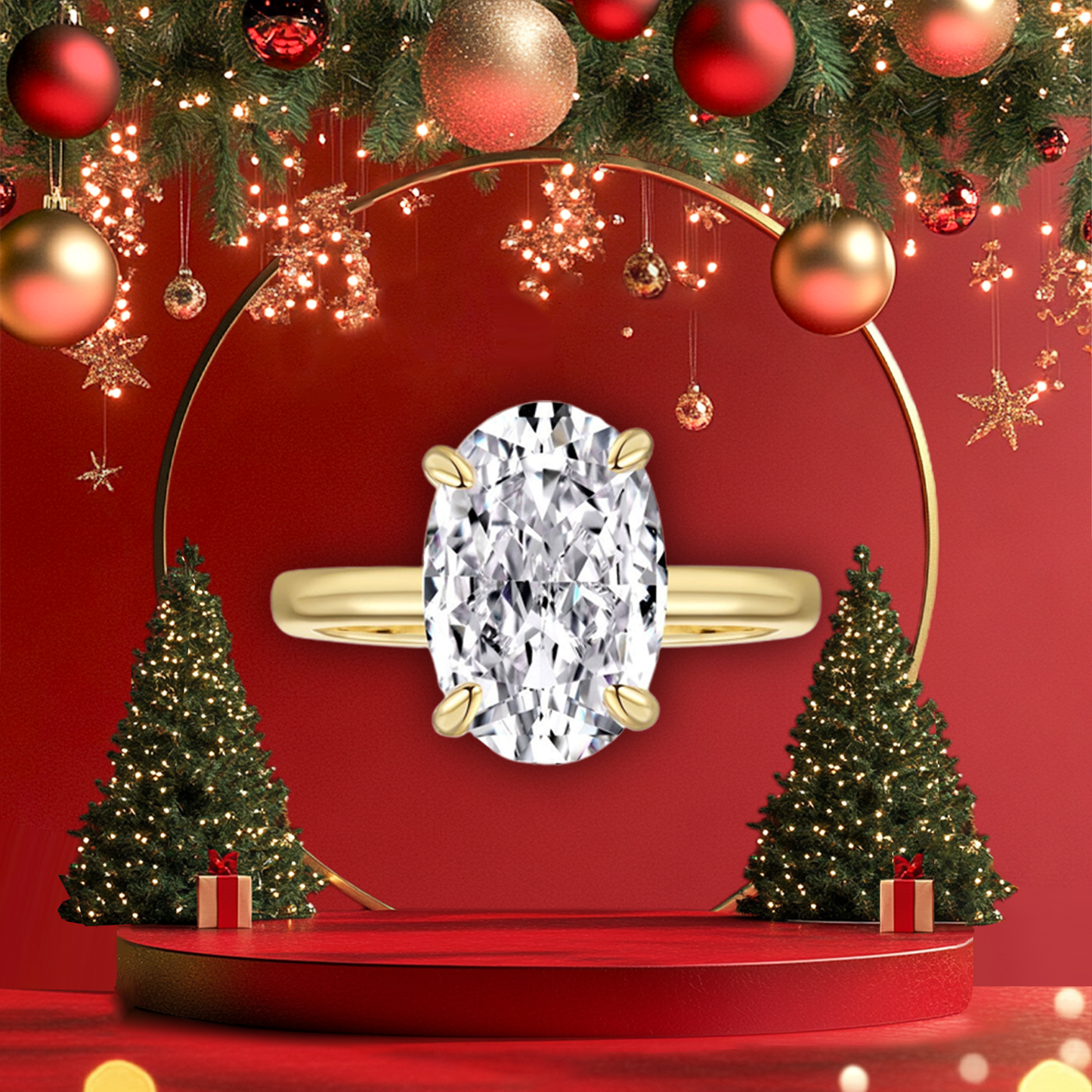 Soldes de Noël maintenant【 Magasin Officiel de la Marque 】Bague en Diamant Moissanite Magnetology🎄