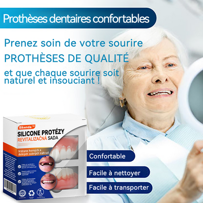 Bikenda™ Ensemble de Règles en Silicone pour Prothèses Dentaires 🚀🚀 (👩‍🔬Conforme CED, Approuvé par des Dentistes Professionnels)