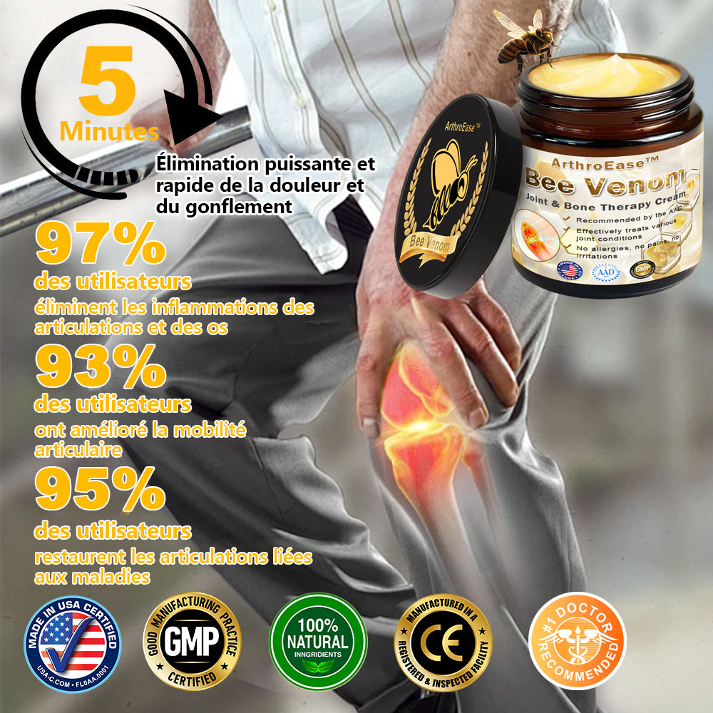 ArthroEase Bee Venom Joint and Bone Arthritis Therapy Cream⭐(Spécialement pour les personnes âgées et recommandé par l'AAOS)