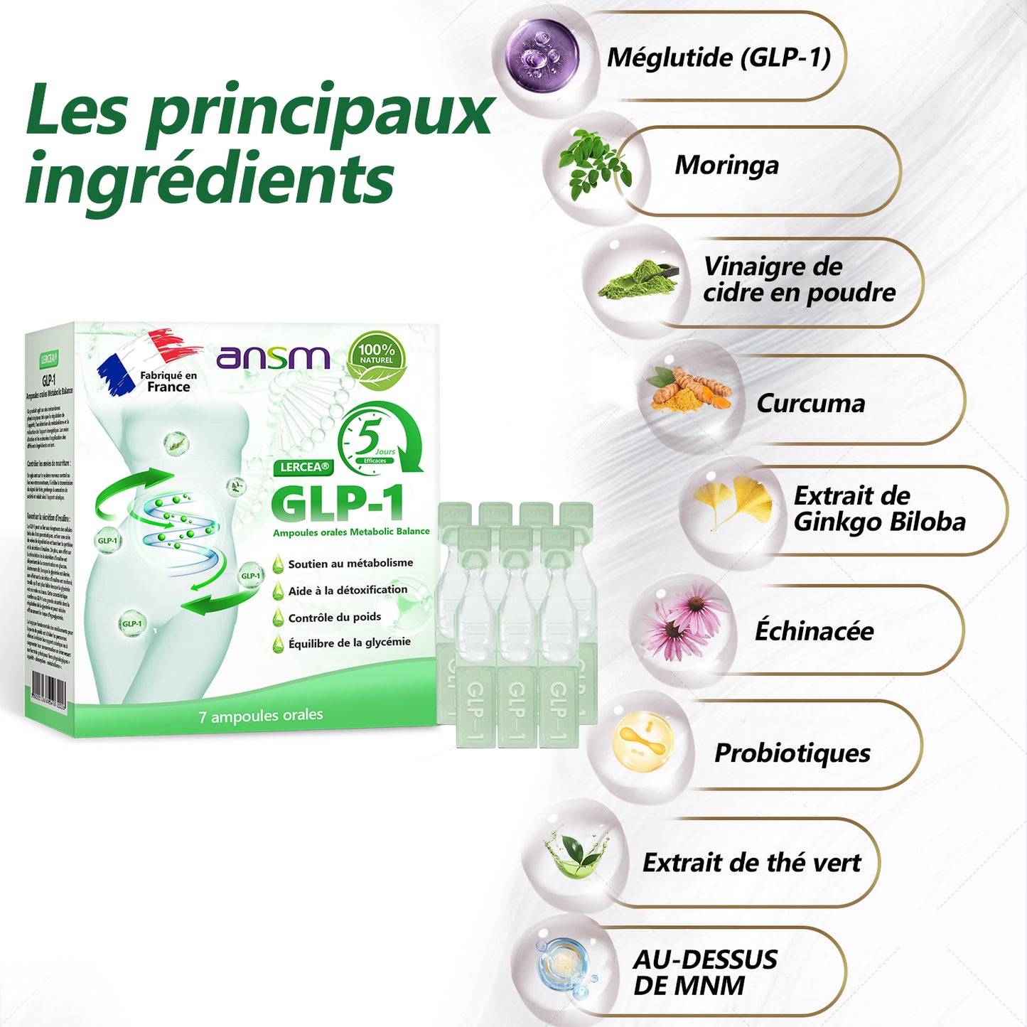 Boutique Officielle👨‍⚕️𝐋𝐄𝑹𝑪𝐄𝐀® Ampoules Orales Équilibre Métabolique GLP-1💟Obésité, maladies cardiovasculaires, diabète, apnée du sommeil, troubles articulaires et autres affections💟