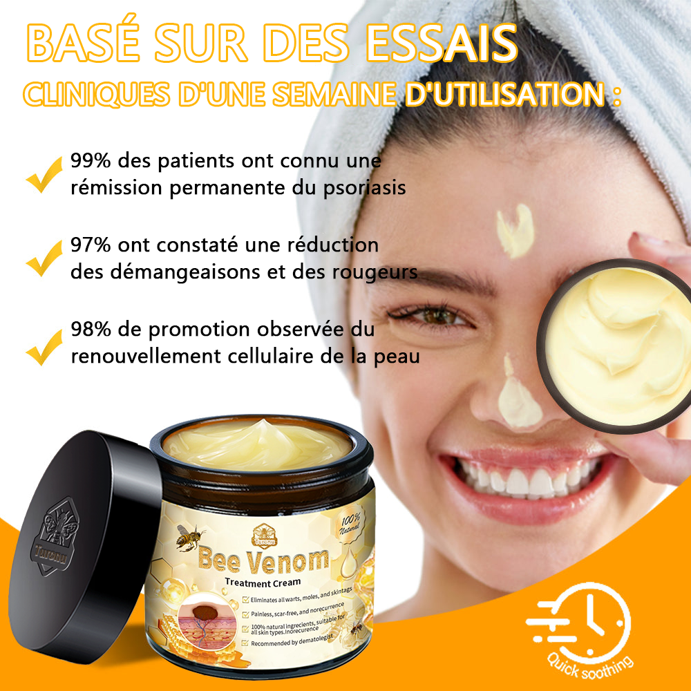 🏪𝑇𝑢𝑟𝑜𝑛𝑢™ Crème de Traitement de la Peau au Venin d'abeille (𝐸𝑆𝐷𝑅 𝑅𝑒𝑐𝑜𝑚𝑚𝑎𝑛𝑑é)