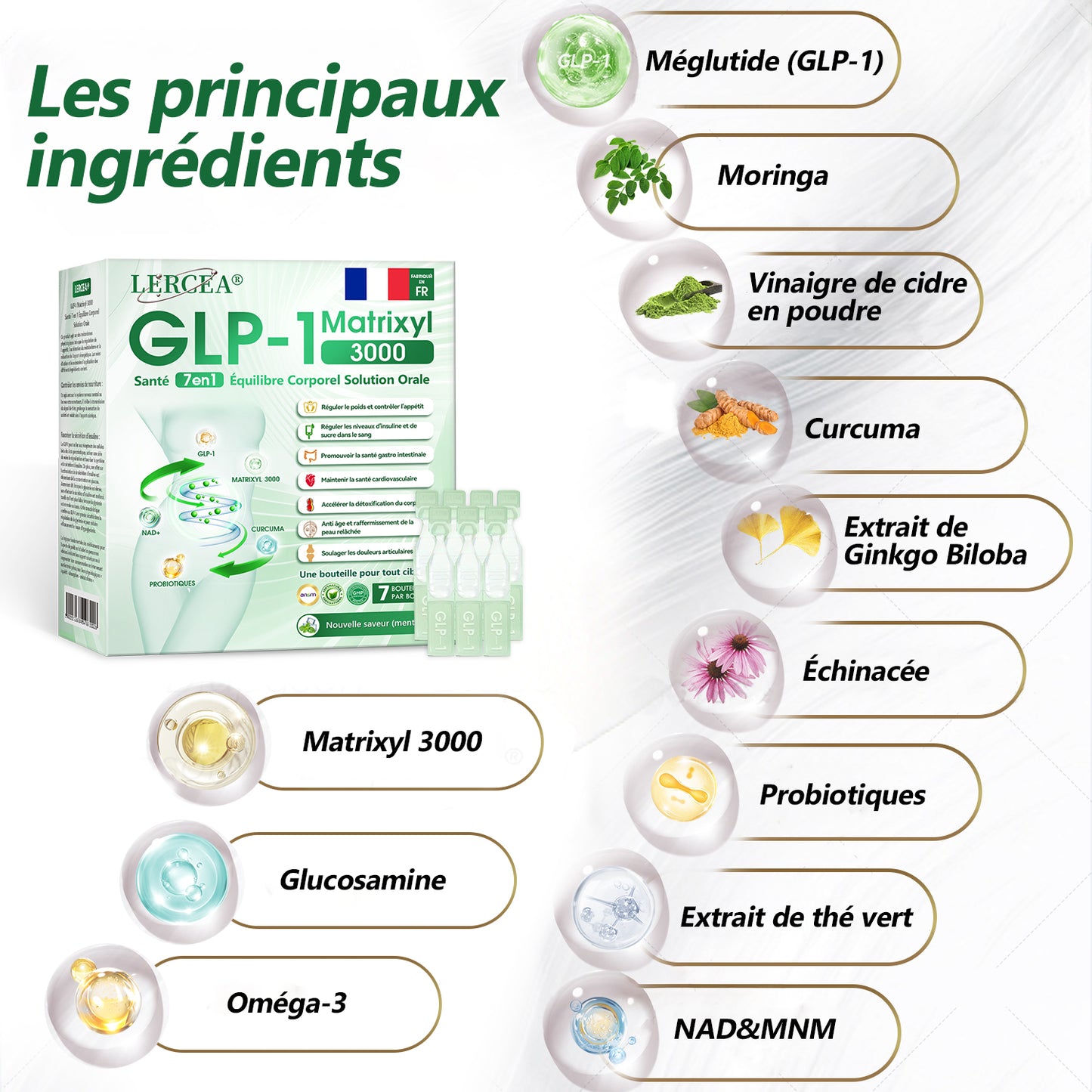 𝐁𝐨𝐮𝐭𝐢𝐪𝐮𝐞 𝐎𝐟𝐟𝐢𝐜𝐢𝐞𝐥𝐥𝐞 | 👩‍⚕️ 𝗟𝗲𝗿𝗰𝗲𝗮® 𝗚𝗟𝗣-𝟭 & 𝗠𝗮𝘁𝗿𝗶𝘅𝘆𝗹 3000 Solution Orale Santé 7 en 1 Body Balance Pour l’obésité, le relâchement cutané, la santé cardiovasculaire, le diabète, l’apnée du sommeil, les problèmes articulaires, etc. 🌐