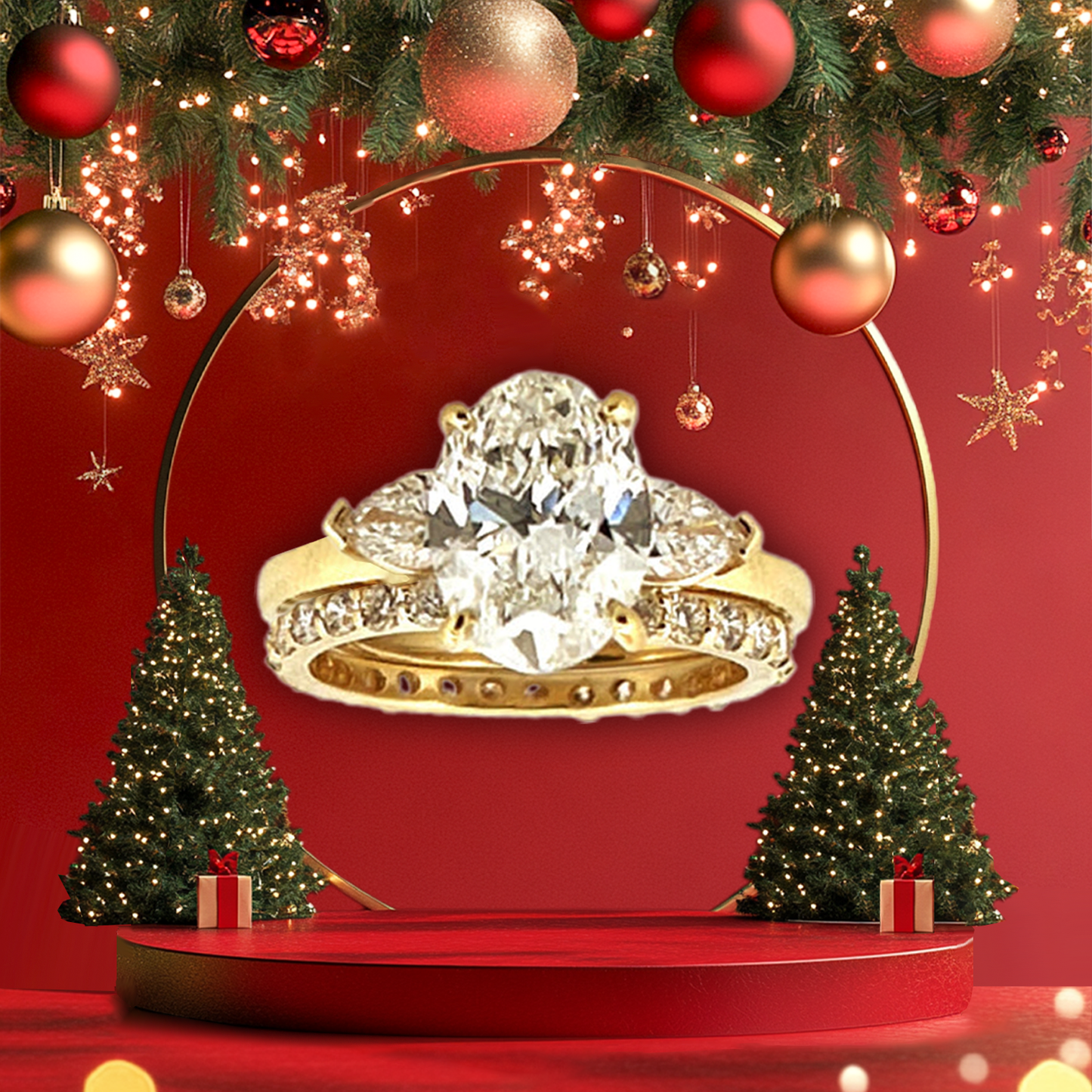 Soldes de Noël maintenant【 Magasin Officiel de la Marque 】Bague en Diamant Moissanite Magnetology🎄